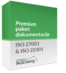 ISO 27001 i ISO 22301 Premium Paket dokumentacije - 27001Academy