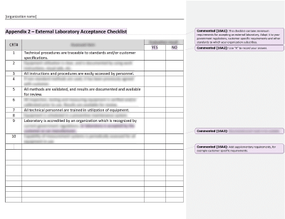 External Laboratory Acceptance Checklist - 16949Academy