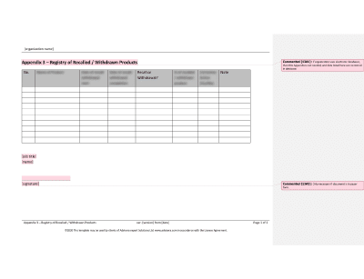 Registry of Recalled / Withdrawn Products - 13485Academy