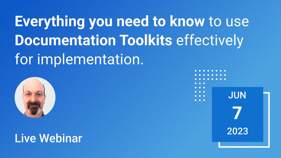 Using a Documentation Toolkit for ISO 45001 implementation [free live webinar]