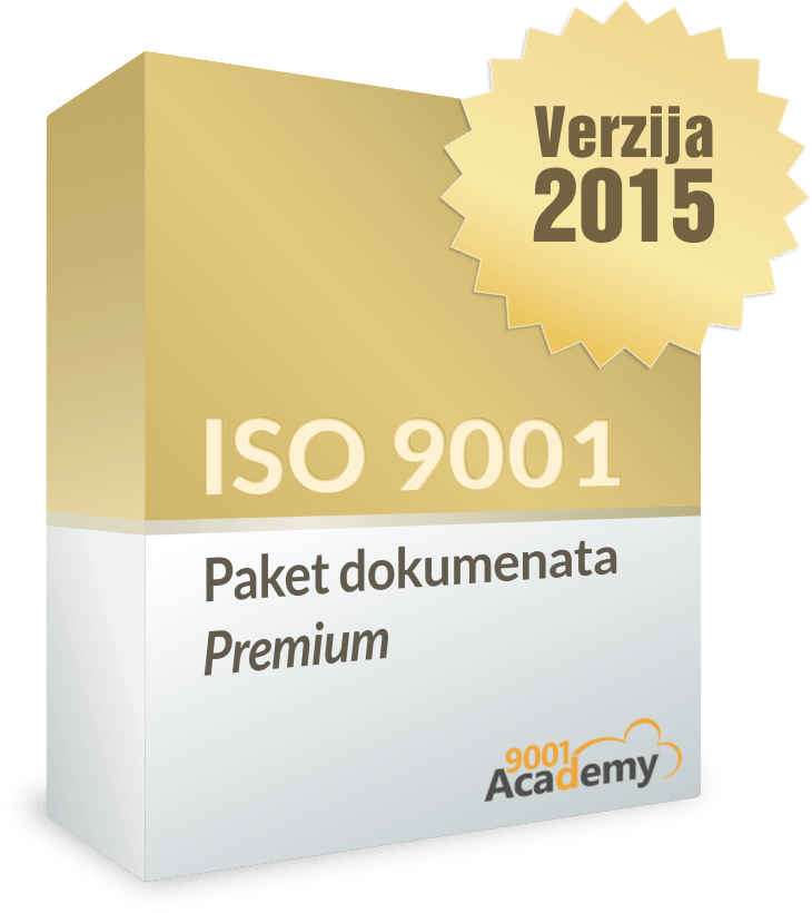ISO 9001:2015 Paket dokumenata Premium - 9001Academy