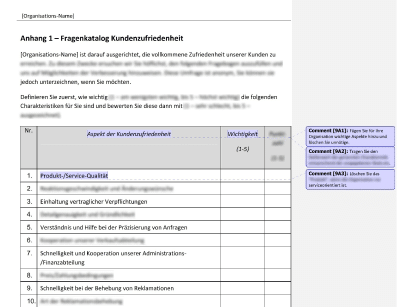 Fragenkatalog Kundenzufriedenheit - 9001Academy