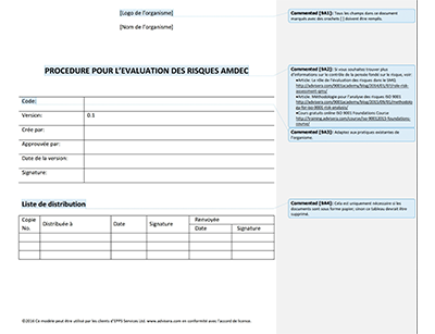 Procédure pour l’évaluation des risques AMDEC - 9001Academy