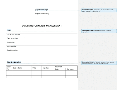 Guideline for Waste Management - 14001Academy