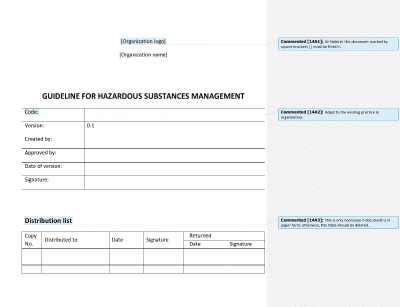 Guideline for Hazardous Substances Management - 14001Academy