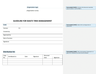 Guideline for Waste Tires Management - 14001Academy