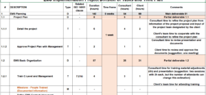 Consultant toolkit Division of tasks and time plan