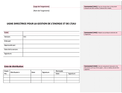 Ligne directrice pour la gestion de l'énergie et de l'eau - 14001Academy