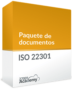 Paquete de documentos sobre ISO 22301 - 27001Academy