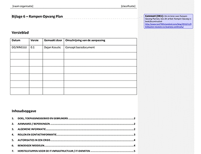 Rampen Opvang Plan - 27001Academy