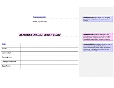 Clear Desk en Clear Screen Beleid - 27001Academy
