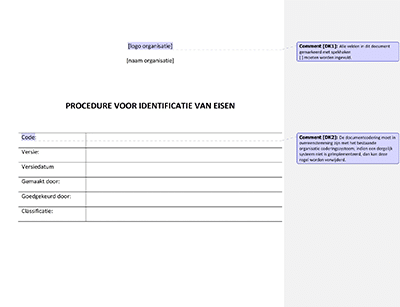 Procedure voor Identificatie van Eisen - 27001Academy