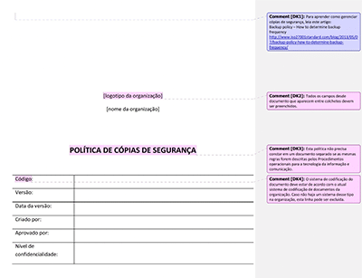 Política de cópias de segurança - 27001Academy