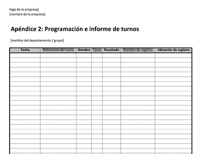 Programación e informe de turnos - 20000Academy