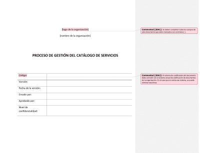 Proceso de Gestión del Catálogo de Servicios (ISO 20000) - 20000Academy