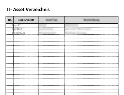 IT-Asset Verzeichnis (ISO 20000) - 20000Academy