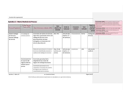 Matriz Medición de Proceso (ISO 20000) - 20000Academy
