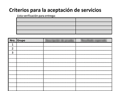 Criterios para la aceptación de servicios (ISO 20000) - 20000Academy