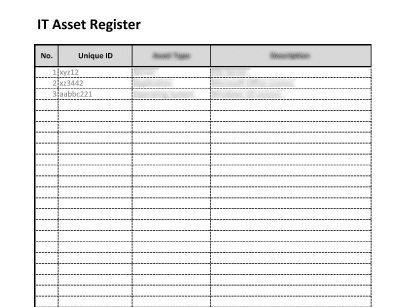 IT Asset Register (ISO 20000) - 20000Academy