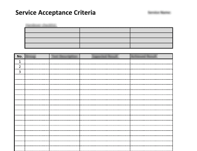 Service Acceptance Criteria (ISO 20000) - 20000Academy