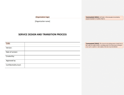 Service Design and Transition Process (ISO 20000) - 20000Academy