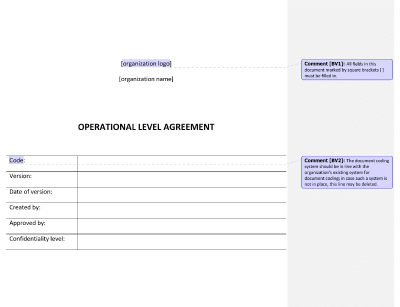 Operational Level Agreement (OLA) - 20000Academy