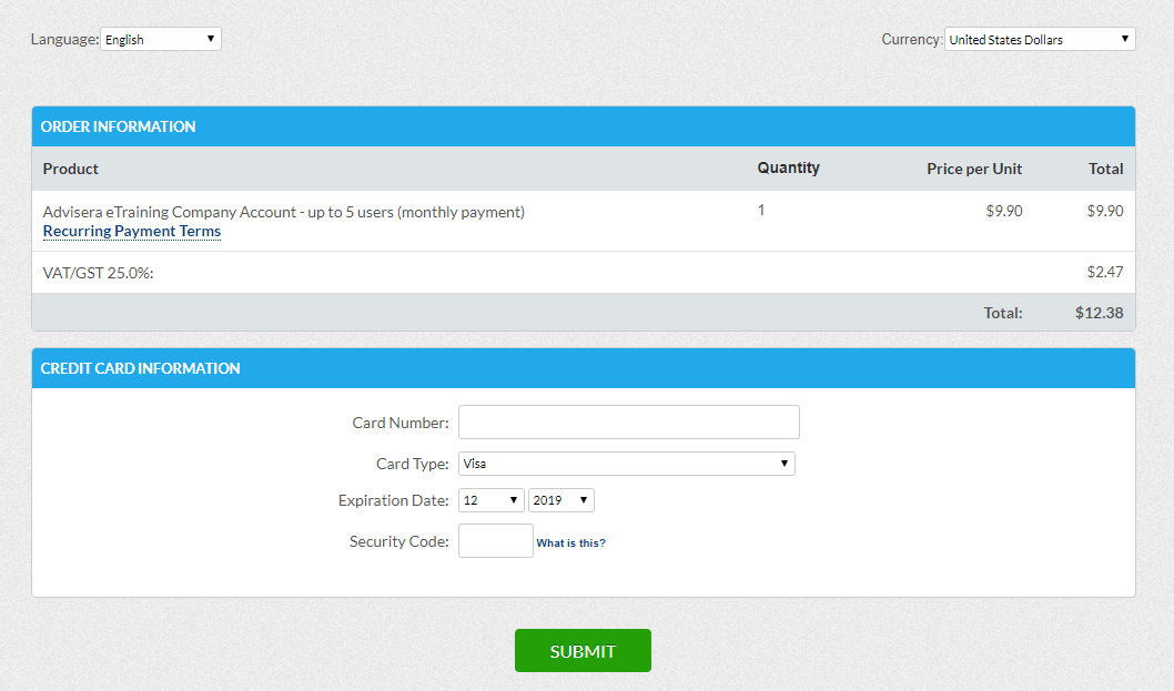 Creating a Paid account - Support Center