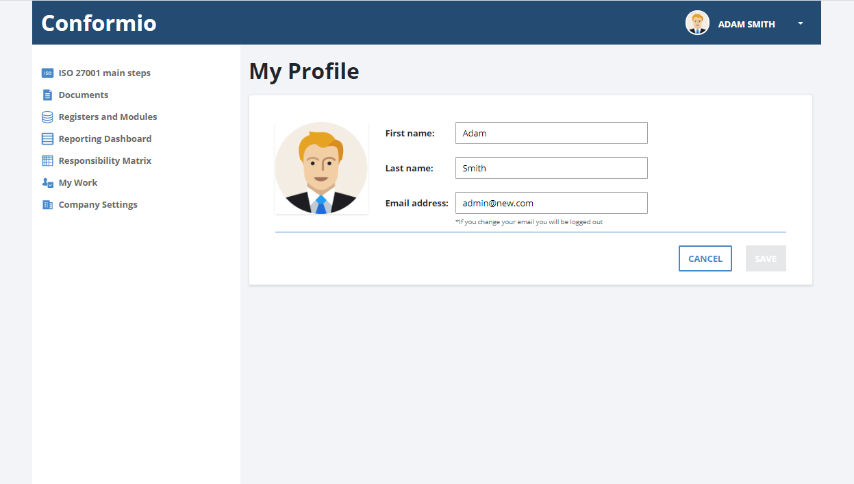 User profile and preferences - Support Center