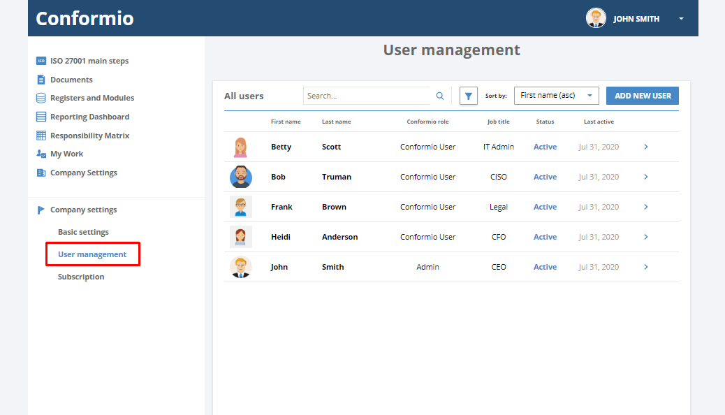 Company settings - Support Center