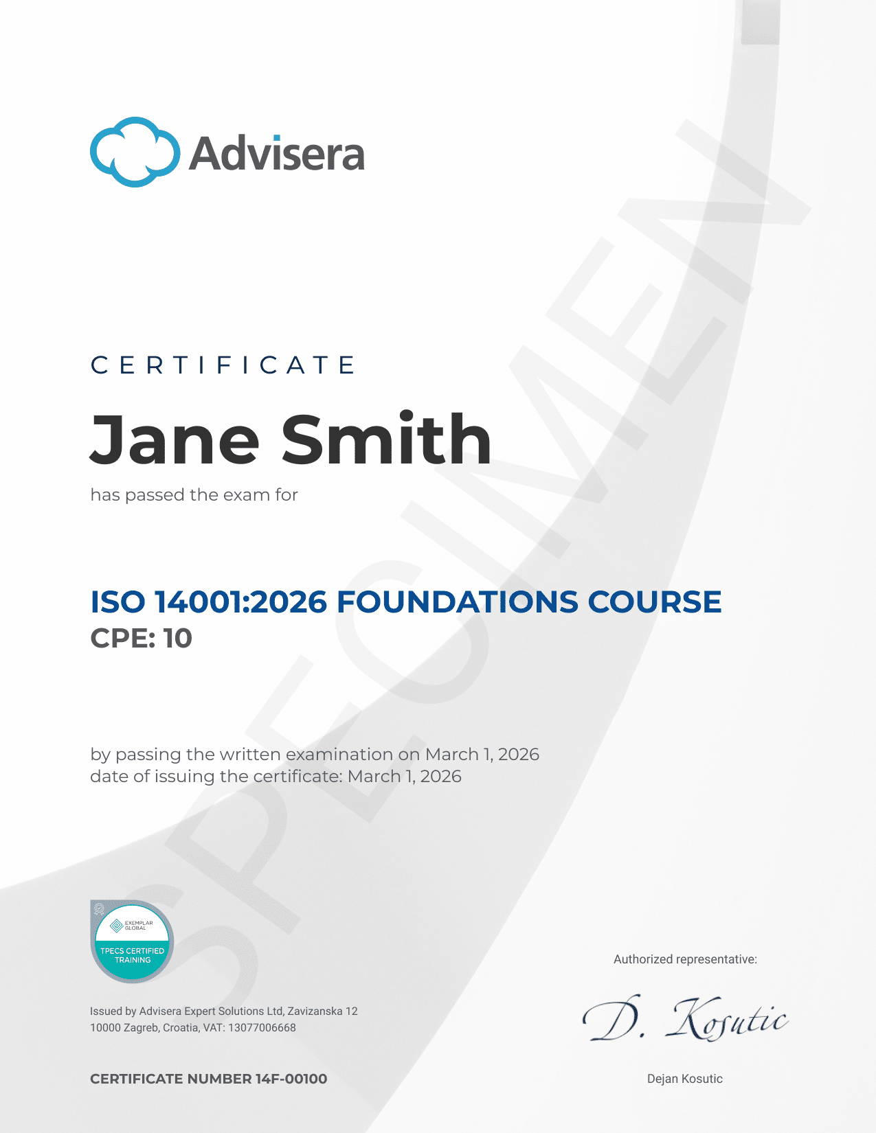 ISO 14001 Foundations Course - Advisera