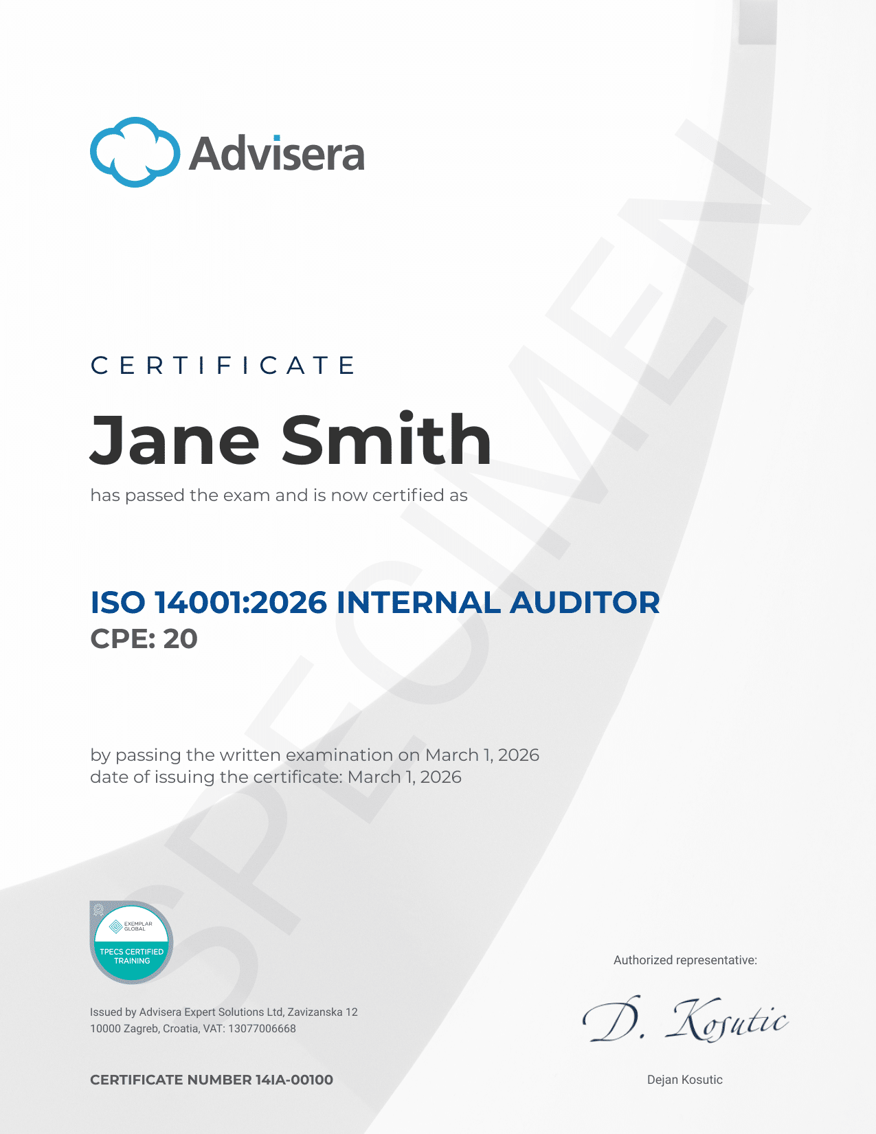 ISO 14001 Internal Auditor Course - Advisera