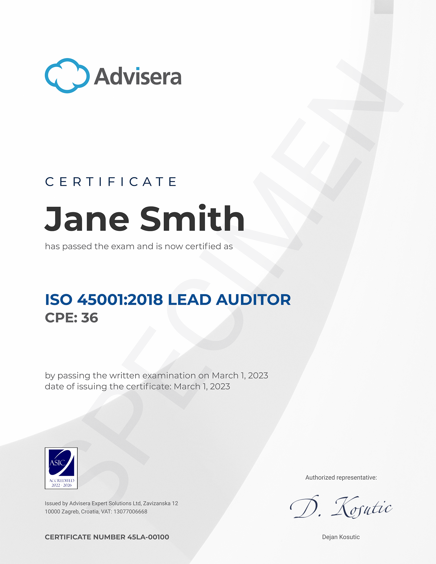ISO 45001 Lead Auditor Course - Advisera