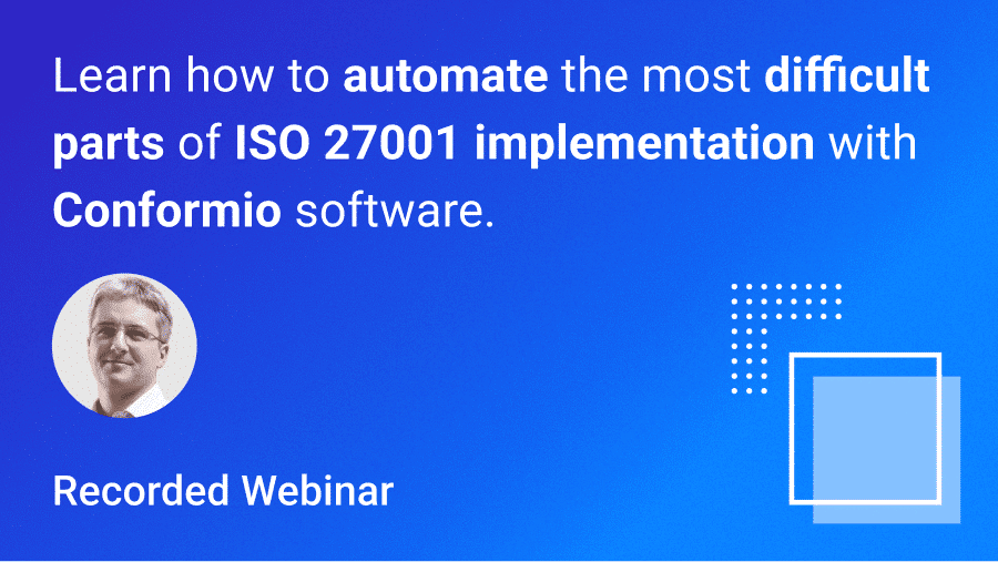 How to Use Conformio to Speed Up ISO 27001 Implementation