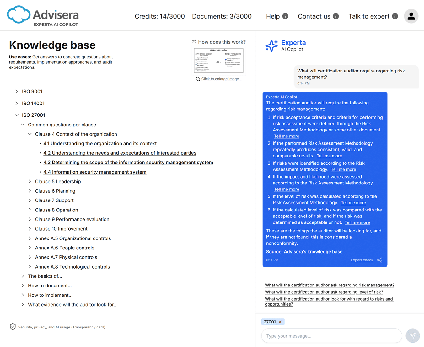 The largest proprietary knowledge base for ISO standards - Advisera