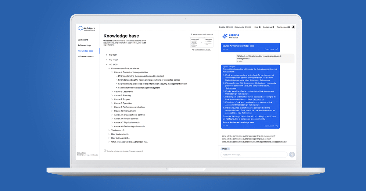 Compliance Knowledge Base & Expert Answers| Experta