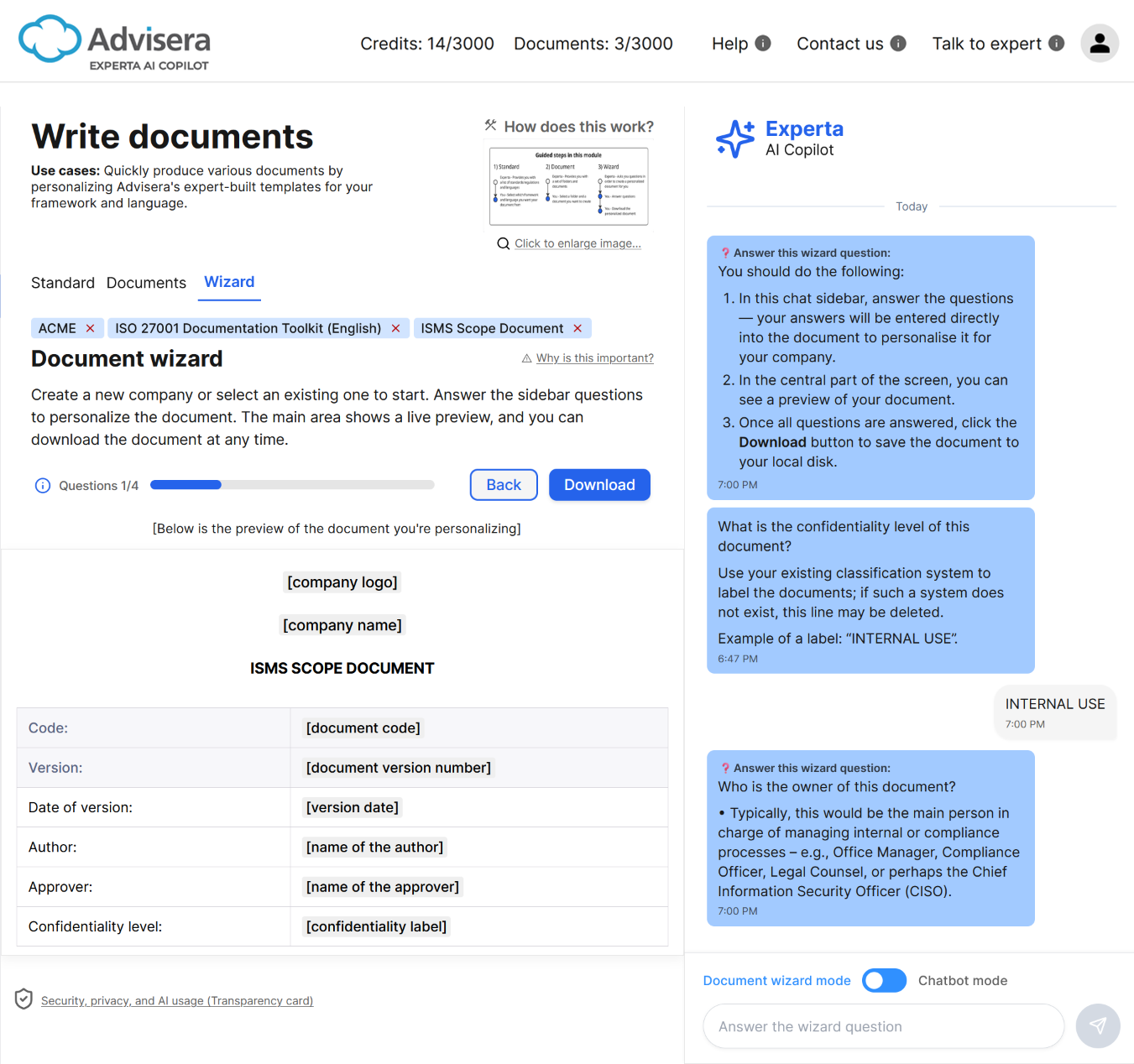 Experta Experta – AI Copilot for Compliance & Consulting | Advisera