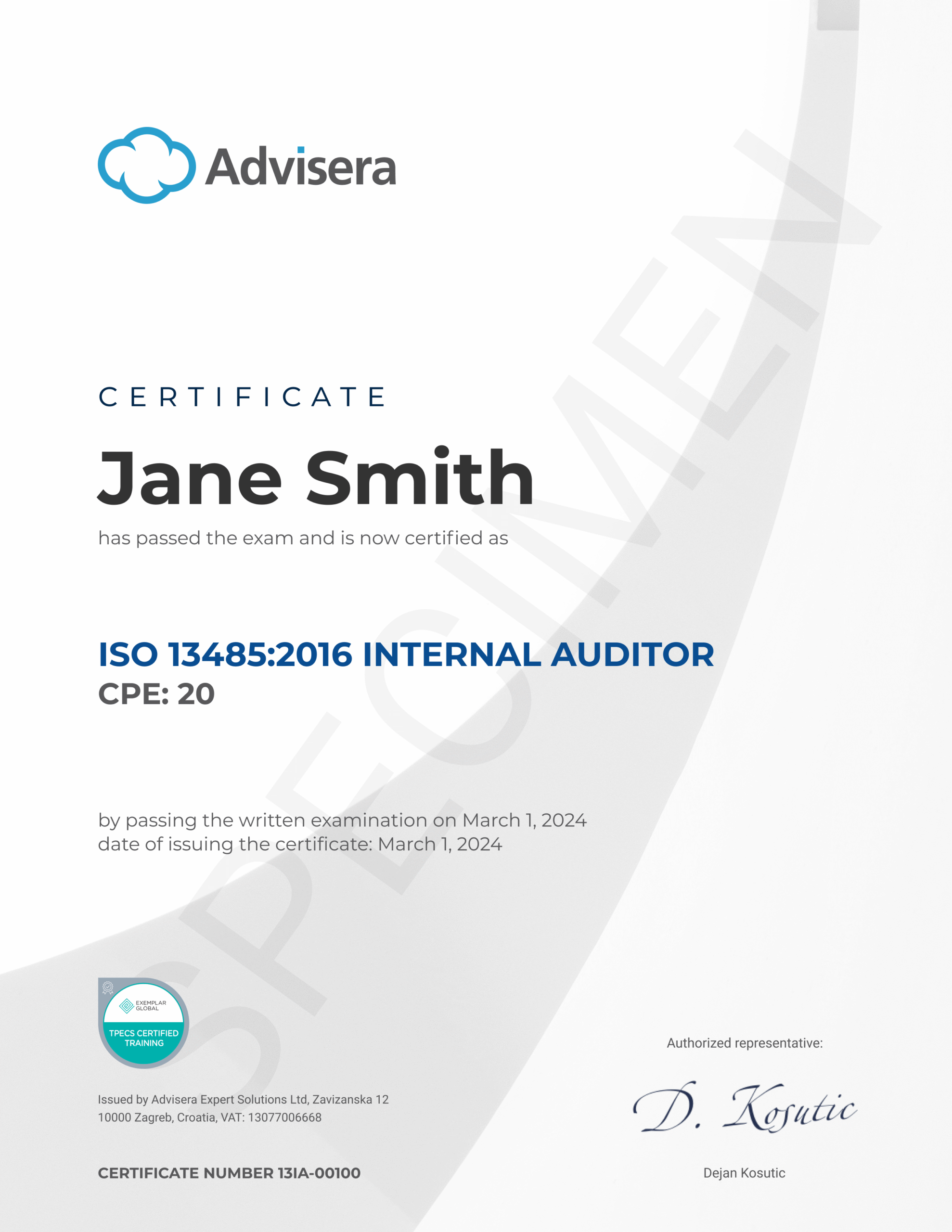 ISO 13485 Internal Auditor Course - Advisera