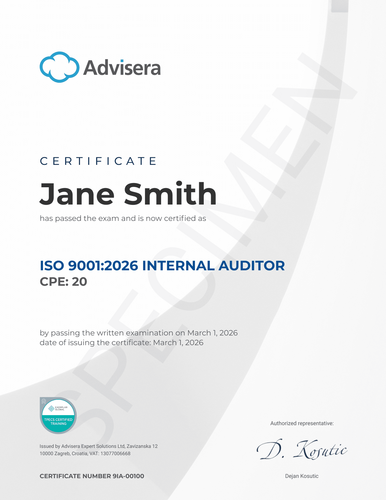 ISO 9001 Internal Auditor Course - Advisera