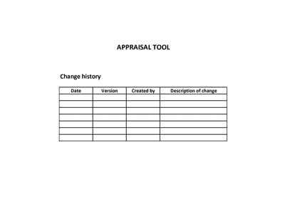 Appraisal Tool - 13485Academy