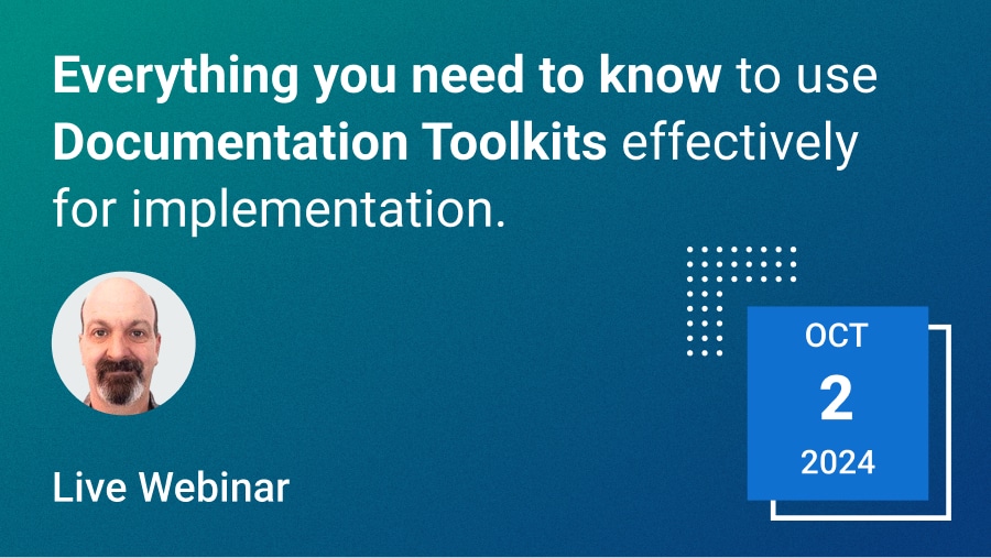 Using a Documentation Toolkit for ISO 45001 implementation [free live webinar]