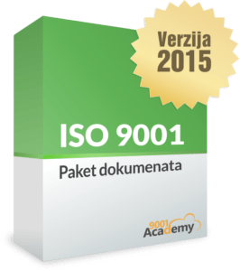 ISO 9001:2015 Paket dokumenata - 9001Academy