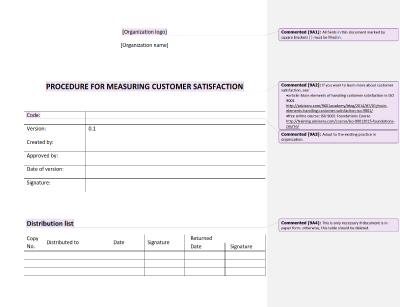 Procedure for Measuring Customer Satisfaction - 9001Academy