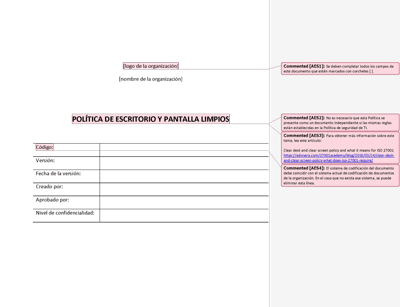 Política de escritorio y pantalla limpios - 27001Academy
