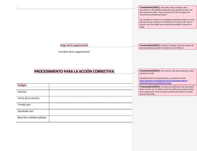 Procedimiento para la acción correctiva - 27001Academy