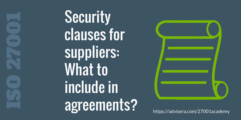 Security clauses for suppliers What to include in agreements?