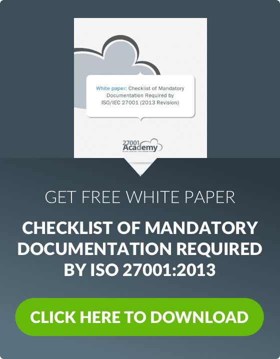 List of ISO 27001 mandatory documents and records