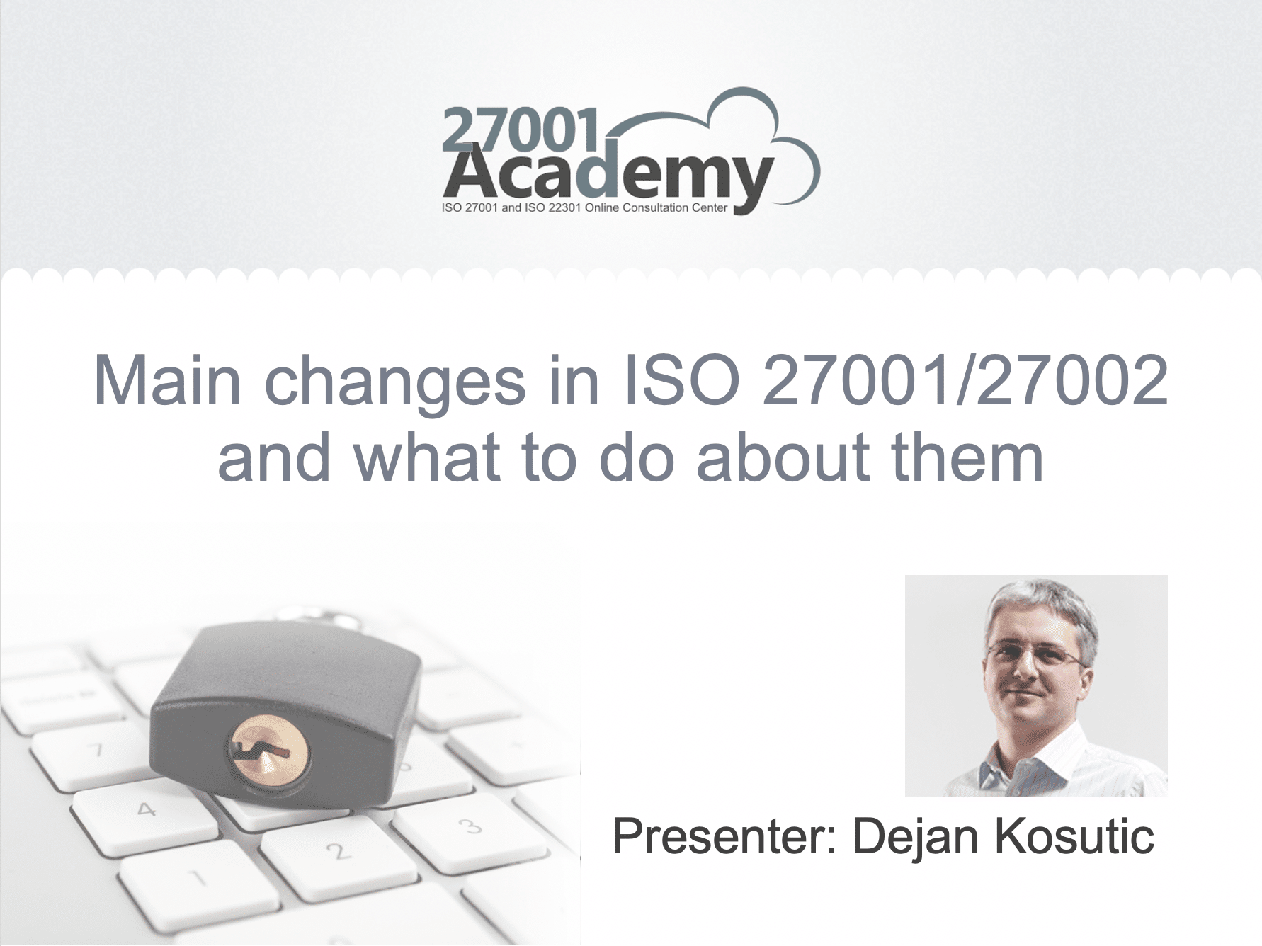 Free webinar – Main changes in ISO 27001/27002 and what to do about them